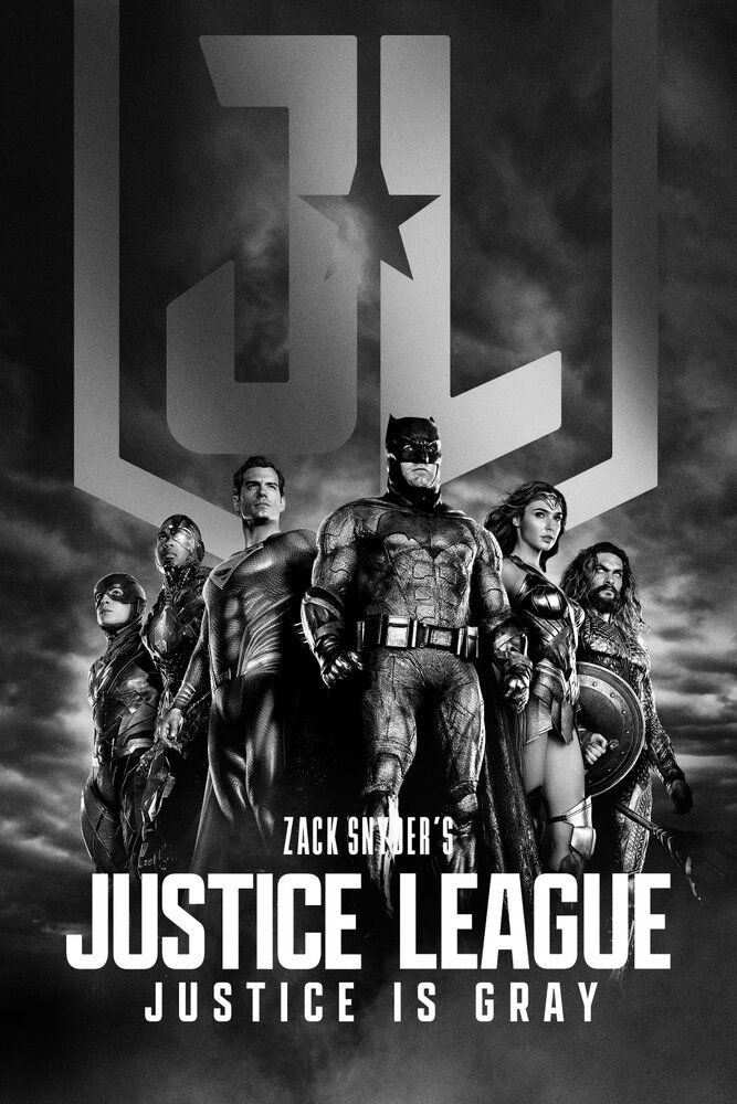 Постер к фильму Лига справедливости Зака Снайдера: Черно-белая версия / Zack Snyder's Justice League: Justice Is Gray (2021) UHD WEB-DL-HEVC 2160p от селезень | HDR | D